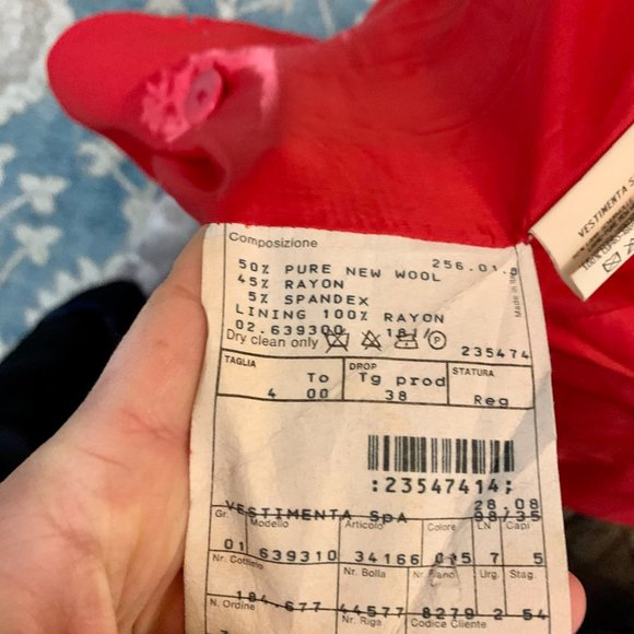 Giorgio Armani Red Blazer Size 4 - Picture 10 of 11
